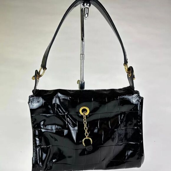 Yves Saint Laurent Handbags - Yves SAINT Laurent, River Gauche,patent Leather Catwalk Flap Bag